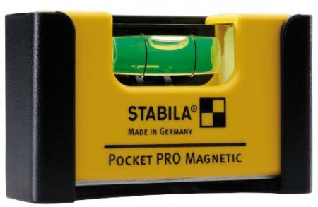Уровень тип Pocket Pro Magnetic (1гориз., точн. 1мм м) с чехлом на пояс на блистере,  STABILA  17953